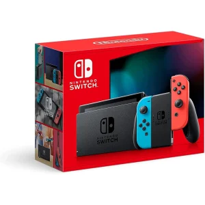 Nintendo Switch Gaming Console with Neon Blue and Red Joy-Console