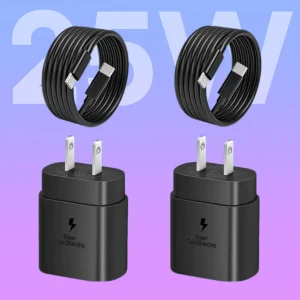 [25W Fast Charger with Cable] 2/4 Pack 25W USB-C Fast Charger with Cable, Super US Plug, 110V-130V Galaxy S24 Ultra/S24/S24+