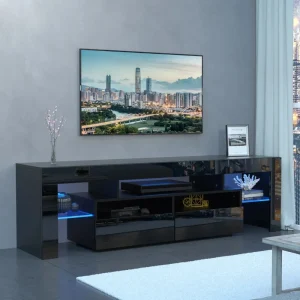 LED Light TV Stand Entertainment Center for 55/60/65 inch TV